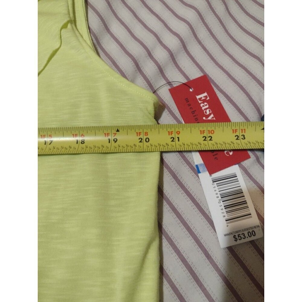 New Women's Rafaella Ruffle Front Green Top Blouse Shirt XL Sleeveless NWT - Picture 9 of 10
